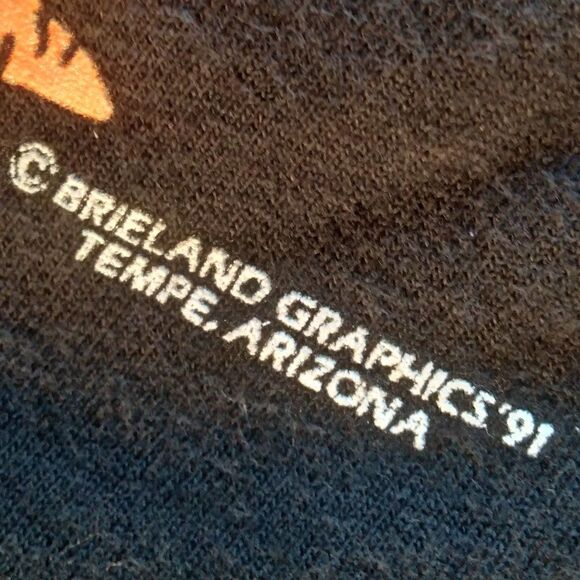 Vintage 90s Skeleton Torso Neon Glow In The Dark T-Shirt - Picture 4 of 8